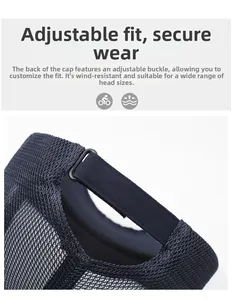 Détail de la boucle réglable et du filet respirant de la casquette de sport en maille