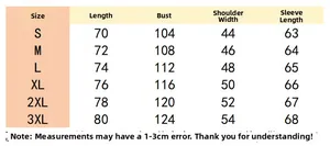 Detailed size guide table for men's turtleneck sweater showing S to 3XL measurements