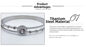 Detailed macro view of titanium steel bracelet with roman numerals and inlaid crystal