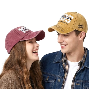 Vintage Washed Cotton Baseball Cap 1985 3D Embroidery Distressed Curved Brim Adjustable Casual Streetwear Hat Unisex