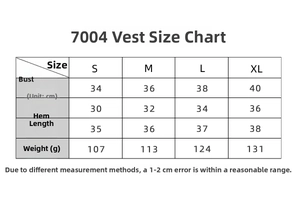 Detailed size chart for sexy open back high waist yoga set vest and fitness pants