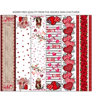 Valentine's Day Table Runner Heart Pattern Polyester Linen Texture Gnome Rose Prints Home Dining Room Holiday Decor