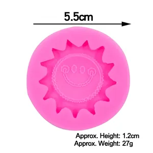 Stampo in silicone rosa con sole per decorazioni torte e lavori artigianali