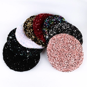 Sparkly sequin beret hats for women in various colors on a clean white background