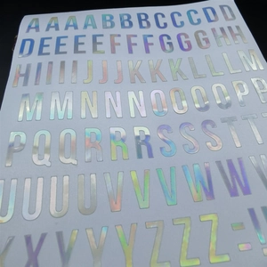 Holographic laser A-Z alphabet stickers set for children stationery decoration