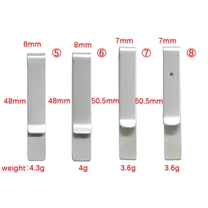 Polished stainless steel tie clips in four sizes for men's suits and DIY accessories