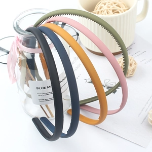 Matte Hair Bands With Anti Slip Teeth Thin Plastic Headbands For Face Washing Makeup Simple Solid Color Hair Hoops Women