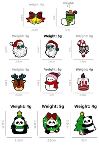 Collection of Christmas enamel pins featuring Santa, reindeer and snowman in 80-100 characters