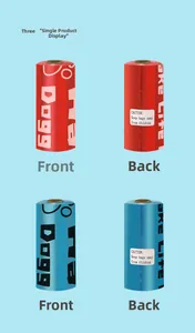Detailed front and back view of durable red and blue eco-friendly dog waste bags