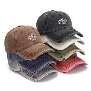 Casquettes de baseball vintage en coton délavé avec broderie superstar 1960 multicolore