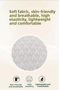 Detailed macro view of soft breathable gray knit fabric for V-line lifting face mask