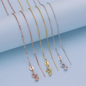 Collares de plata de ley S925 en oro, plata y oro rosa con cierre de aguja ajustable