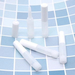 Set of five professional nail glue tubes with precision tips for press-on nails application
