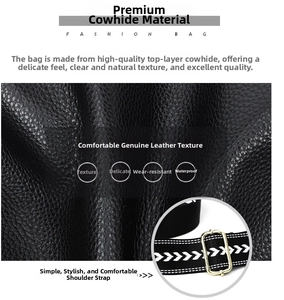 Detail of premium cowhide leather texture with adjustable arrow pattern strap