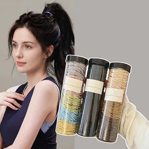 Minimalistische Haarelastiekjes met Hoge Elasticiteit Meerkleurige Naadloze Haarbanden voor Dames Dagelijkse Modieuze Haaraccessoires in Draagbare Opslagcontainer