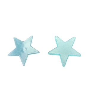Glow in the dark star stickers for wall decor in luminous turquoise plastic material