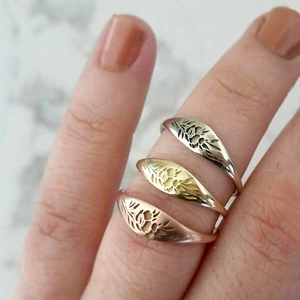 Elegant Vintage Floral Engraved Ring Copper Plated Zircon Band Jewelry Accessory For Women Ladies Gift