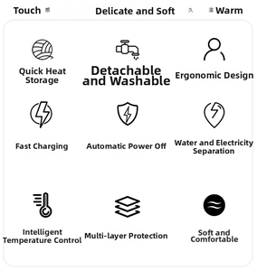 Detail showing smart safety features like auto-off and heating control for foot warmer