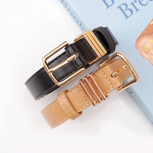 Fashion Women Faux Leather Belt Minimalist Alloy Pin Buckle Waist Strap For Jeans Versatile Casual Elegant Waistband Accessory