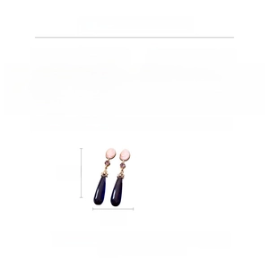 Detailed size and material chart for vintage teardrop earrings with dimensions 6.8x1.2cm