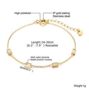 Macro shot of titanium steel gold bracelet featuring high-grade cubic zirconia detail