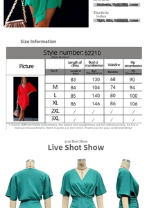 Tableau des tailles S-XL pour robe d'été élégante de couleur unie à coupe irrégulière ajustée
