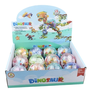 12-in-1 dinosaur building block egg set for kids, transforming into a giant T-Rex model