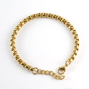 Stainless Steel Box Chain Bracelet Venice Link Hip Hop Punk Vintage Jewelry With Lobster Clasp For Men Women
