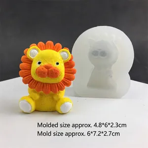 DIY cartoon lion silicone mold for aromatherapy candles and chocolate mousse cakes