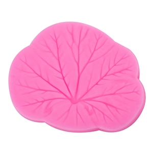 6-piece pink leaf and petal texture silicone mold set for realistic fondant flower embossing