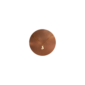 Collier minimaliste avec pendentif chat en acier inoxydable plaqué or 18 carats pour femme