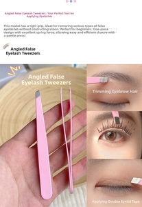 Pink stainless steel lash applicator showing multi-use precision for lashes and brows