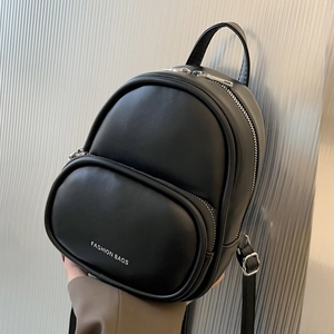 Women Mini Backpack PU Leather Simple Fashion Small Travel Casual Shoulder Bag For Daily Use Lightweight
