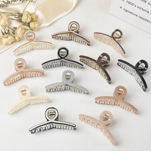 Large Hair Claw Clip Shark Clips Acrylic Resin Strong Hold Cross Twist Diamond Grid Hair Accessories For Women
