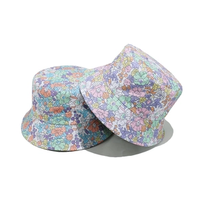 Chapeau Bob À Imprimé Fleuri Femmes Polyester Protection Solaire Été Extérieur Décontracté Plage