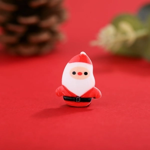 Cute resin Santa Claus miniature figure for Christmas DIY crafts and festive decorations