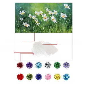 8mm Naturstein Armband für Damen mit April Geburtsstein und Glücksblumen-Karte