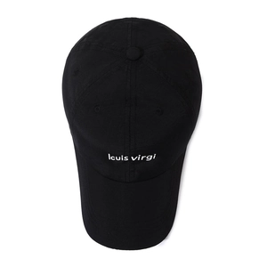 Casquette de baseball noire à séchage rapide avec broderie blanche au style minimaliste