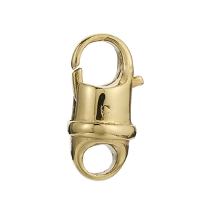 Golden titanium steel lobster clasp accessory for jewelry necklaces and bracelets