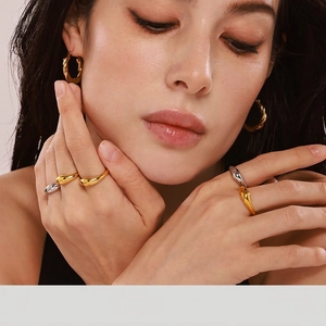 Minimalist Dome Ring Polished Stainless Steel Chunky Statement Band Jewelry For Women Men