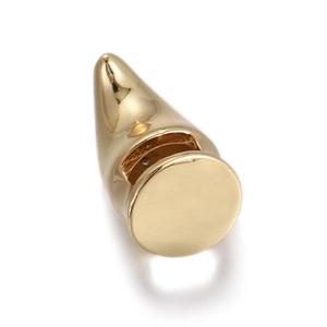 18K gold-plated copper skull bead accessory for men's jewelry and DIY bracelets