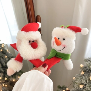 Bracelets de Noël en peluche avec Père Noël et bonhomme de neige pour cadeaux festifs