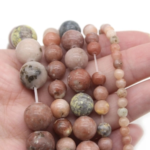 Natural Plum Blossom Jade round beads for DIY jewelry making in assorted sizes and colors