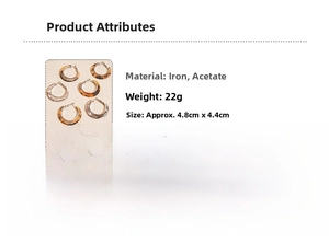 Détails du lot de boucles d'oreilles léopard en résine avec dimensions et poids précis