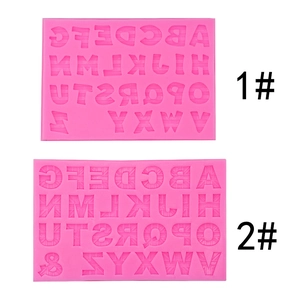 Moule En Silicone Alphabet Lettres Anglaises Motifs Rayés Pour Décoration De Gâteau Fondant Chocolat Résine Époxy Bricolage