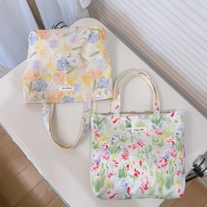 Petits sacs à main en coton aux motifs floraux pour ranger des effets personnels