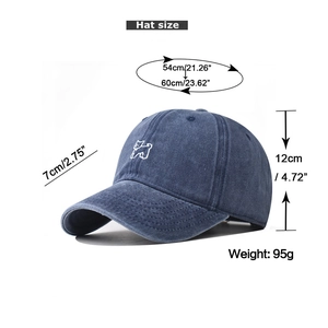 Spécifications de taille et dimensions de la casquette de baseball brodée chien