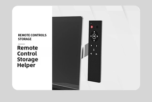 Aluminum magnetic remote control holder mounted on computer monitor side for storage
