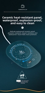 Detail of waterproof ceramic heating base with digital temperature display and touch control