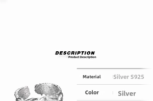 Detail of S925 sterling silver open ring featuring irregular lava texture design